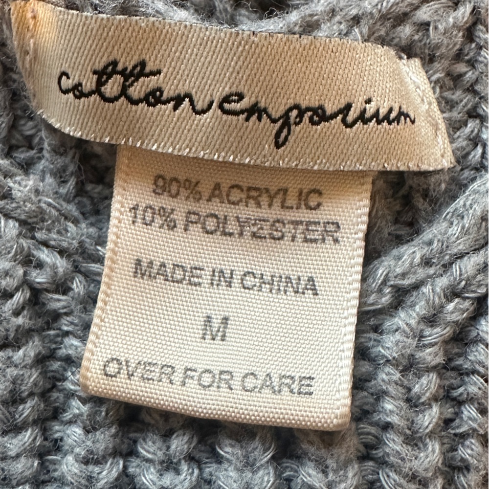 Cotton Emporium Gray Off-the-Shoulder Sweater - Picture 6 of 6